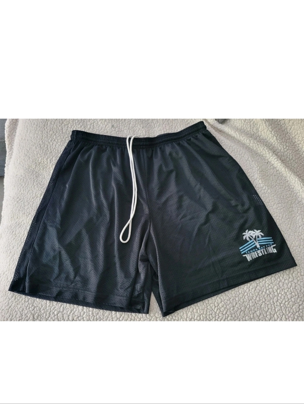 Tampa Bay Pro Wrestling Basketball Shorts Black Mesh Drawstring Above Knee 3XL